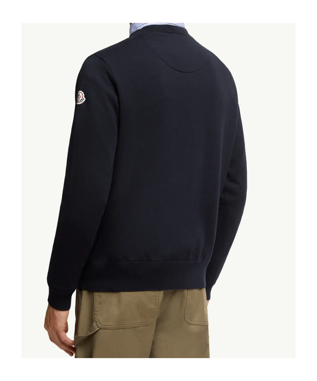 Embroidered Monogram Cotton Sweater