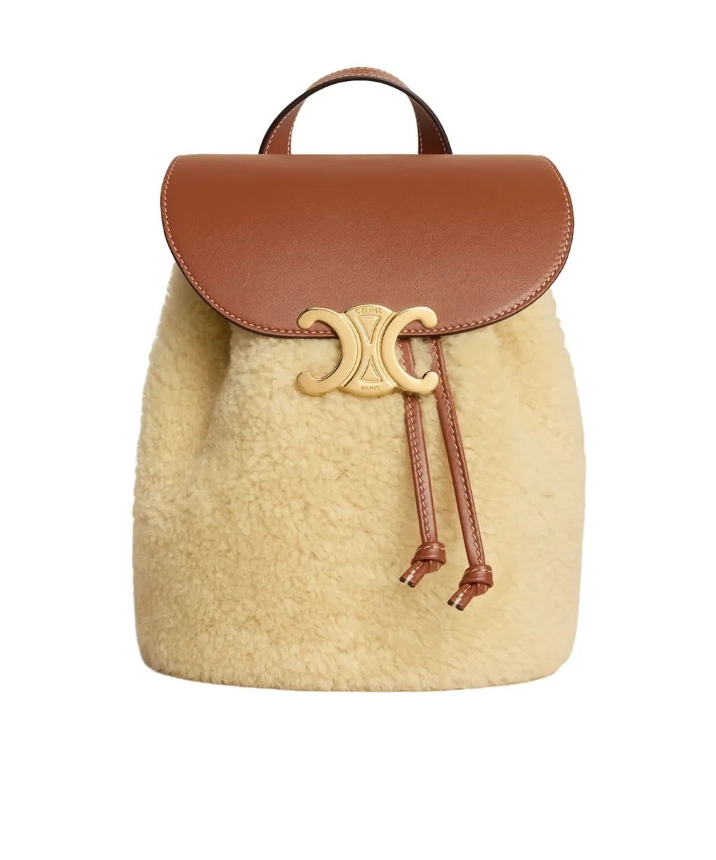 Backpack Celine Bonnie In Shearling