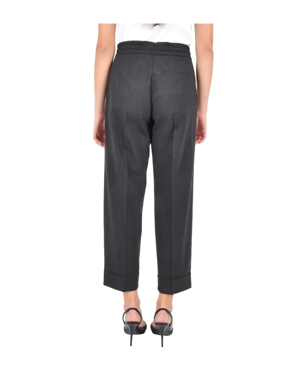 P.A.R.O.S.H. Turn-Up Hem Tailored Pants
