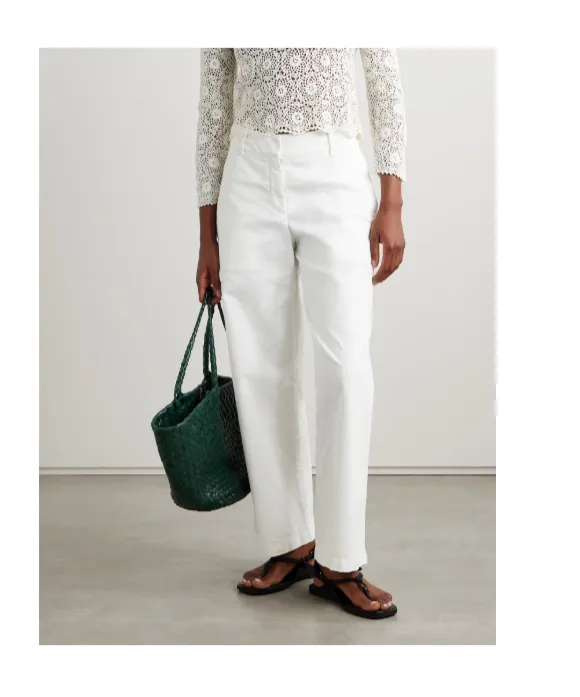 Nohan Brushed Cotton-Blend Twill Wide-Leg Pants