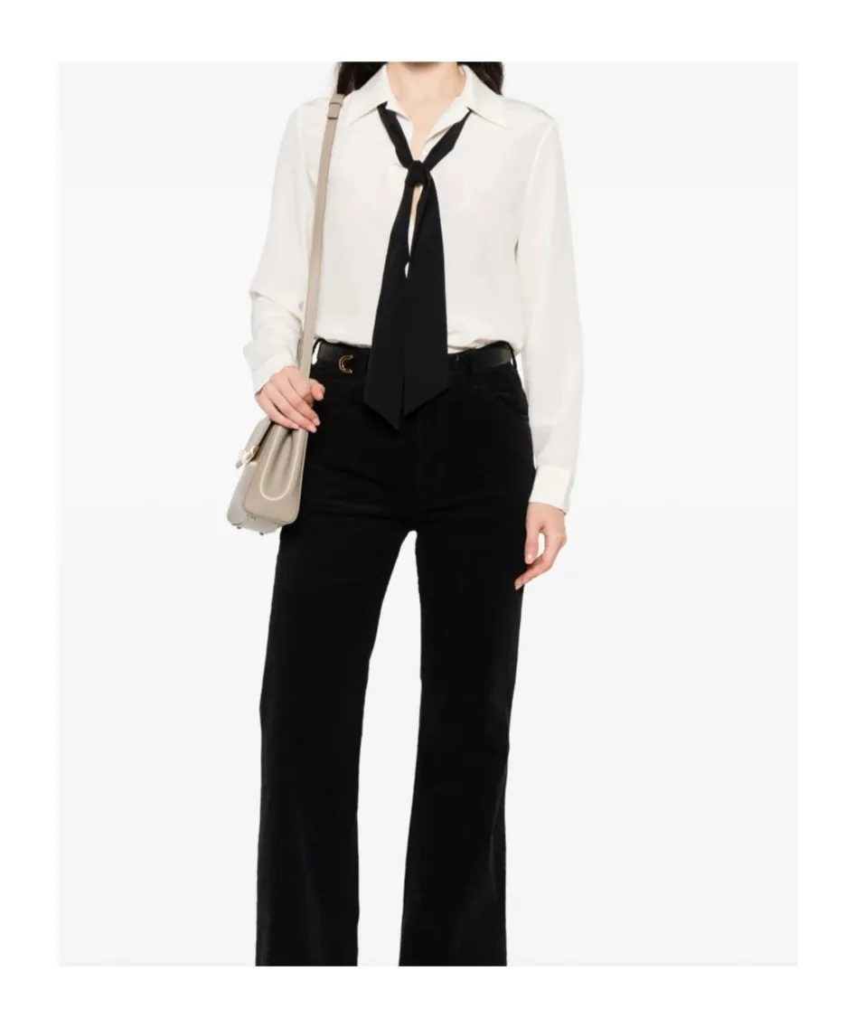 Bow-Detail Silk Blouse