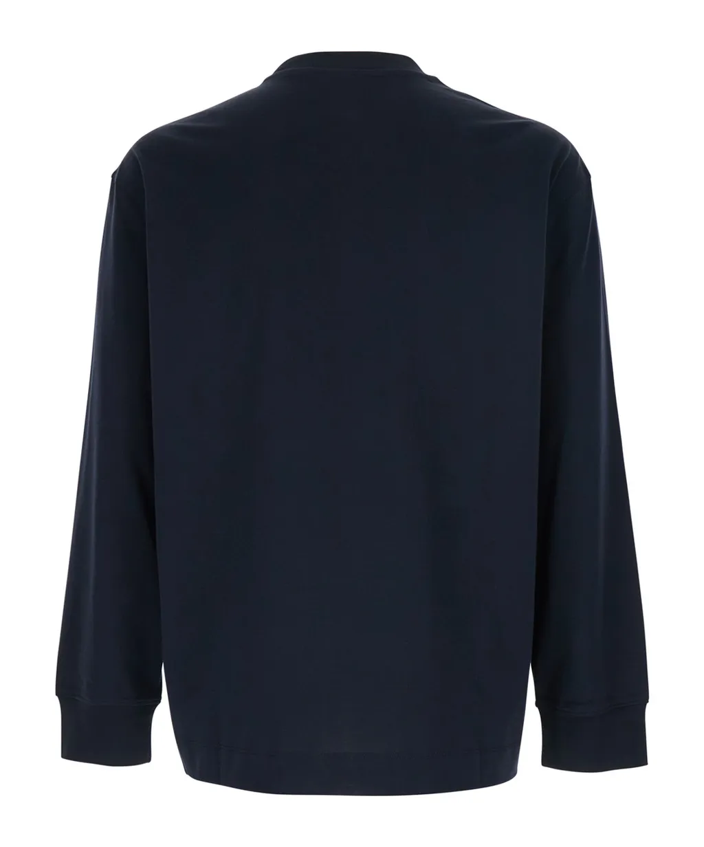 Emporio Armani Logo Embroidered Crewneck T-Shirt