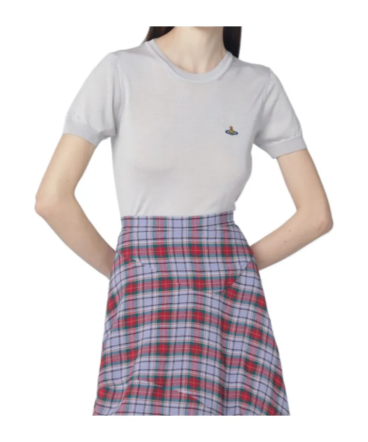 Light Grey Bea Wool And Silk Top