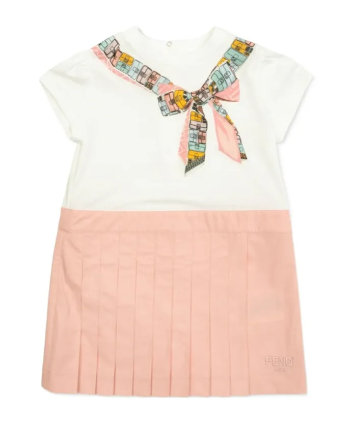 Fendi Kids Tie Printed Dress