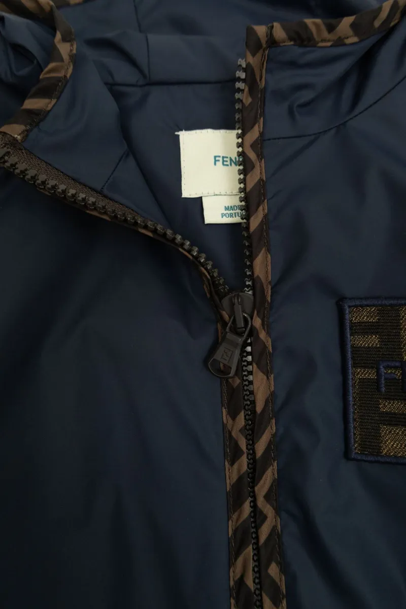 Fendi Kids Logo Detailed Jacket