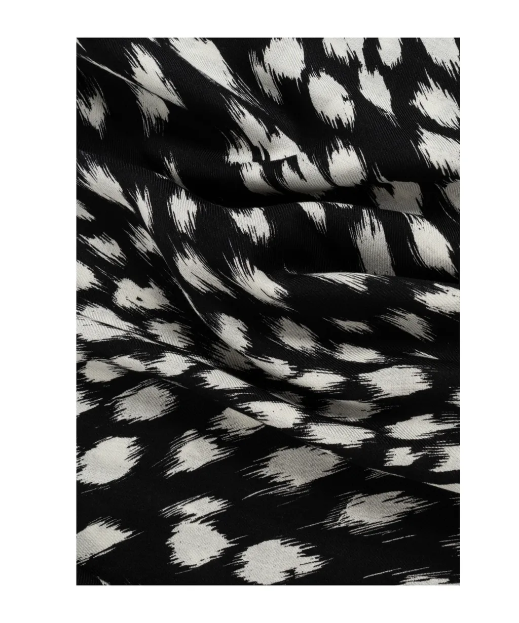 Givenchy Polka Dot Printed Frayed Edge Scarf