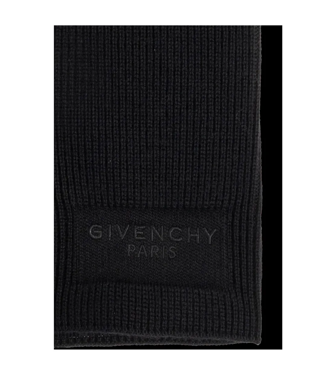 Givenchy Paris Logo Embroidered Scarf
