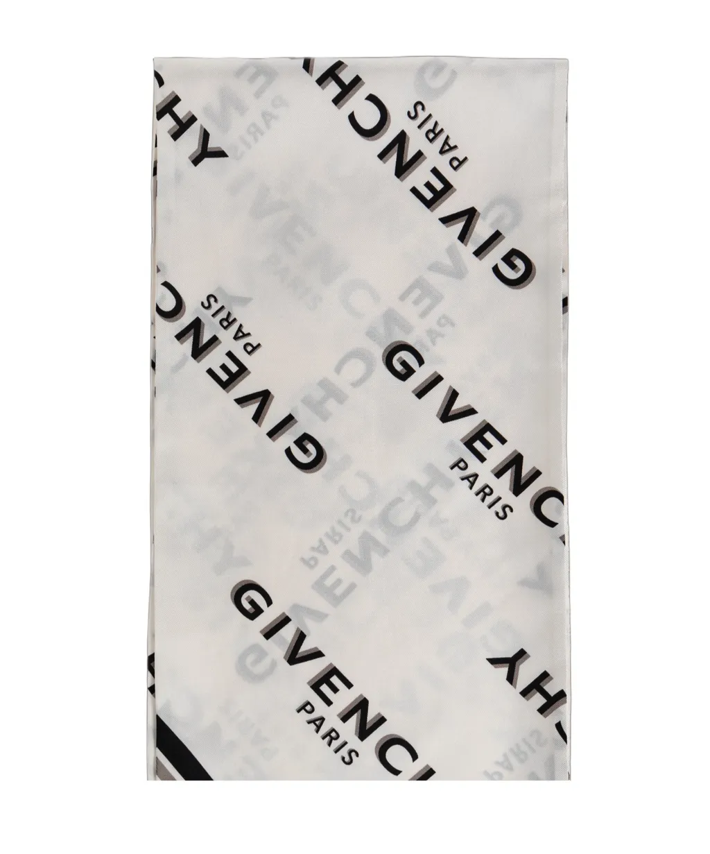 Givenchy Paris Logo Monogram Printed Scarf