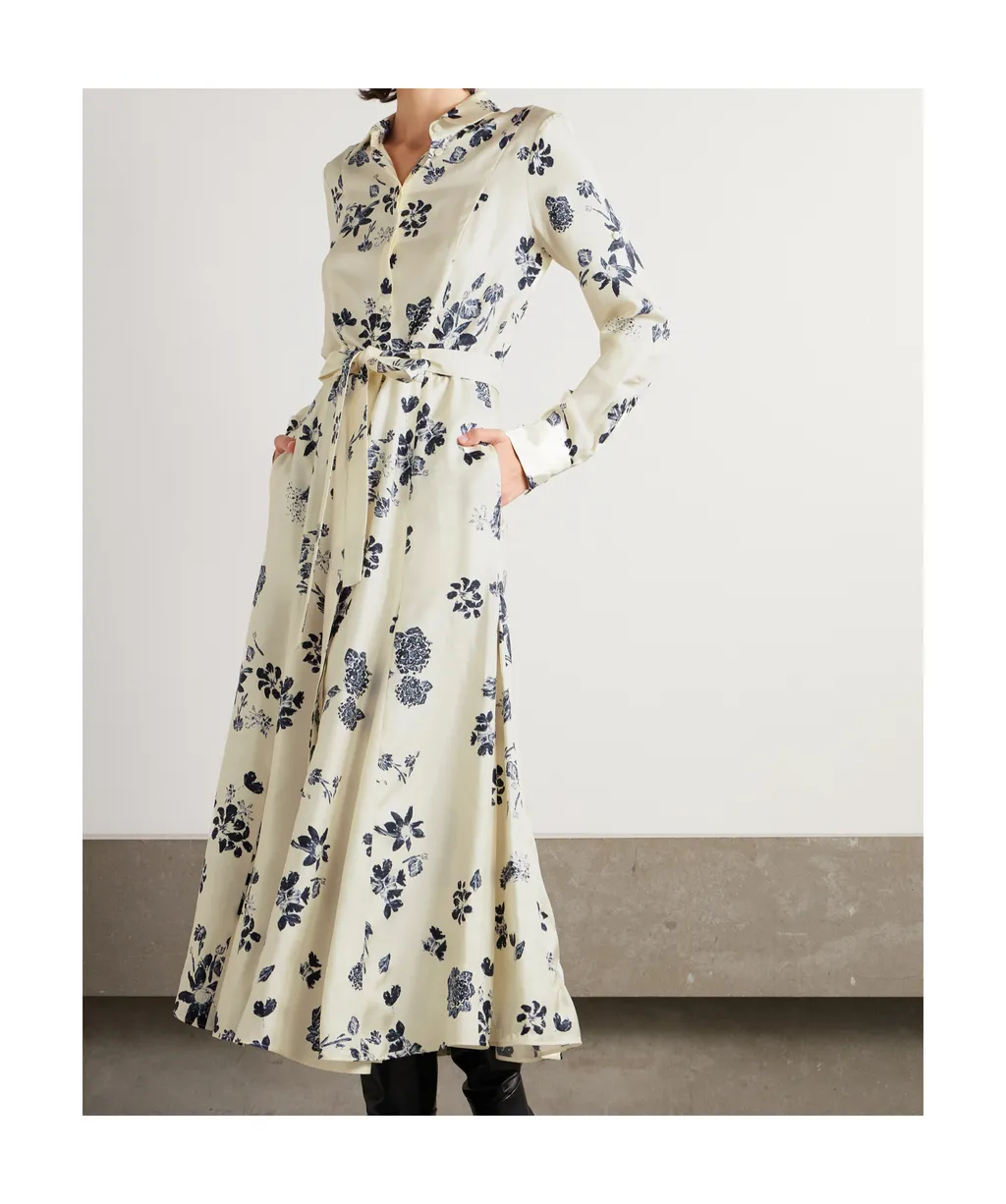 Belt-Printed Dress
