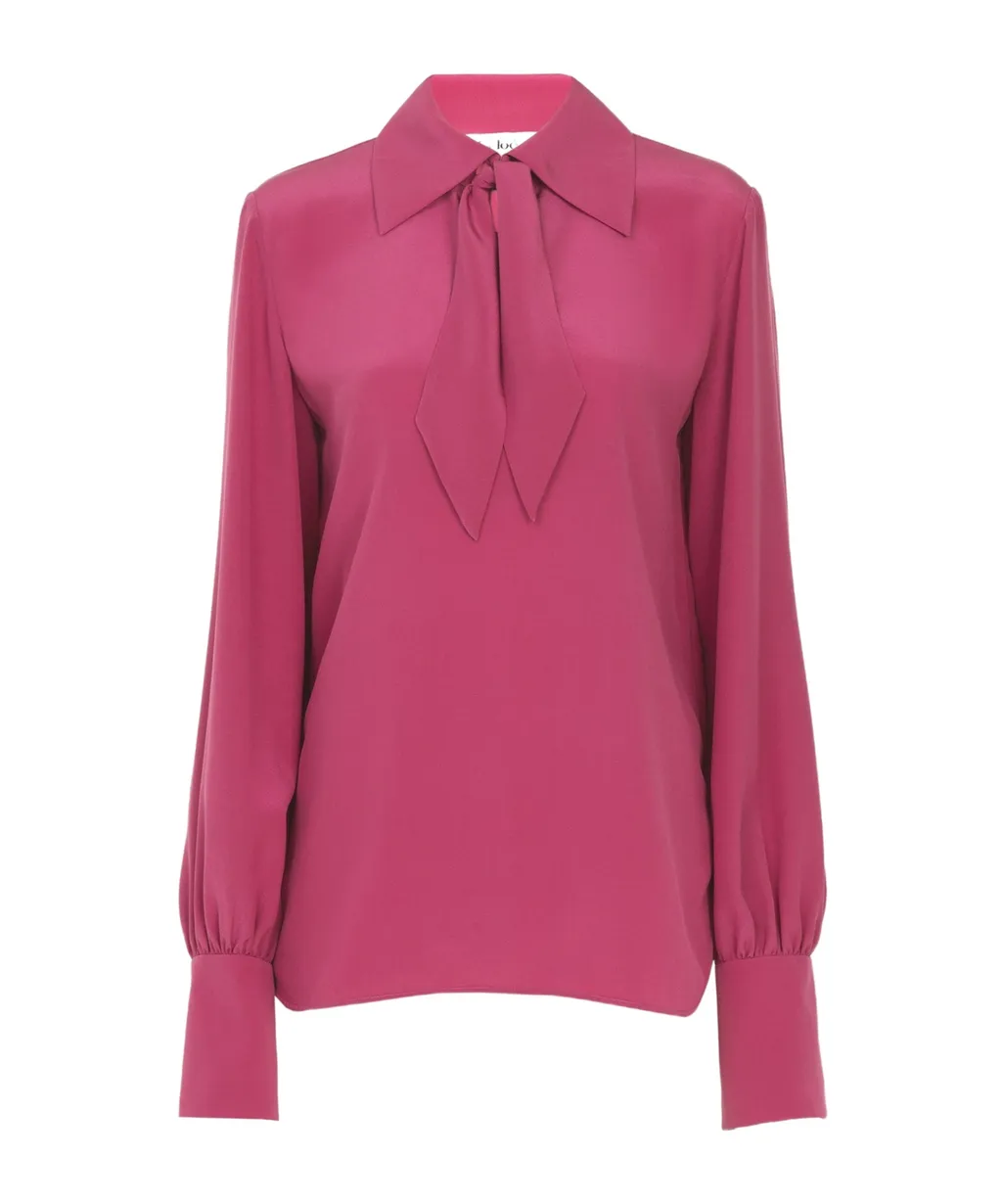 Long-Sleeved Bow Shirt