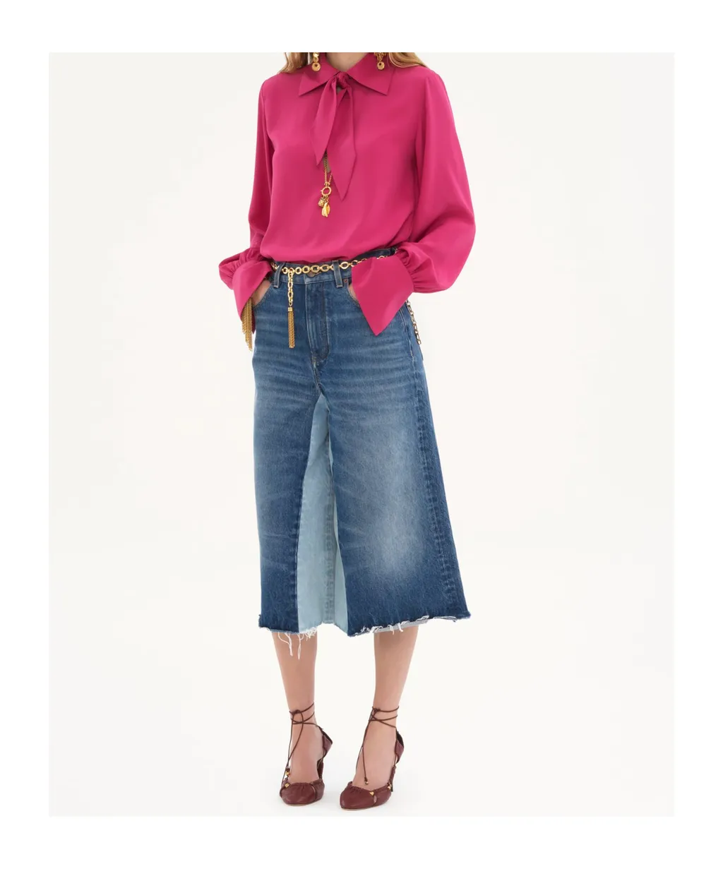 Long-Sleeved Bow Shirt