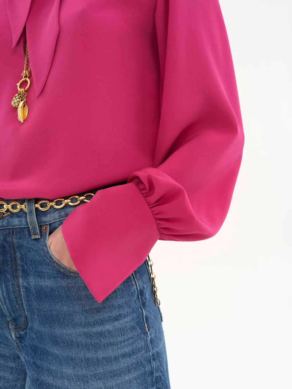 Long-Sleeved Bow Shirt