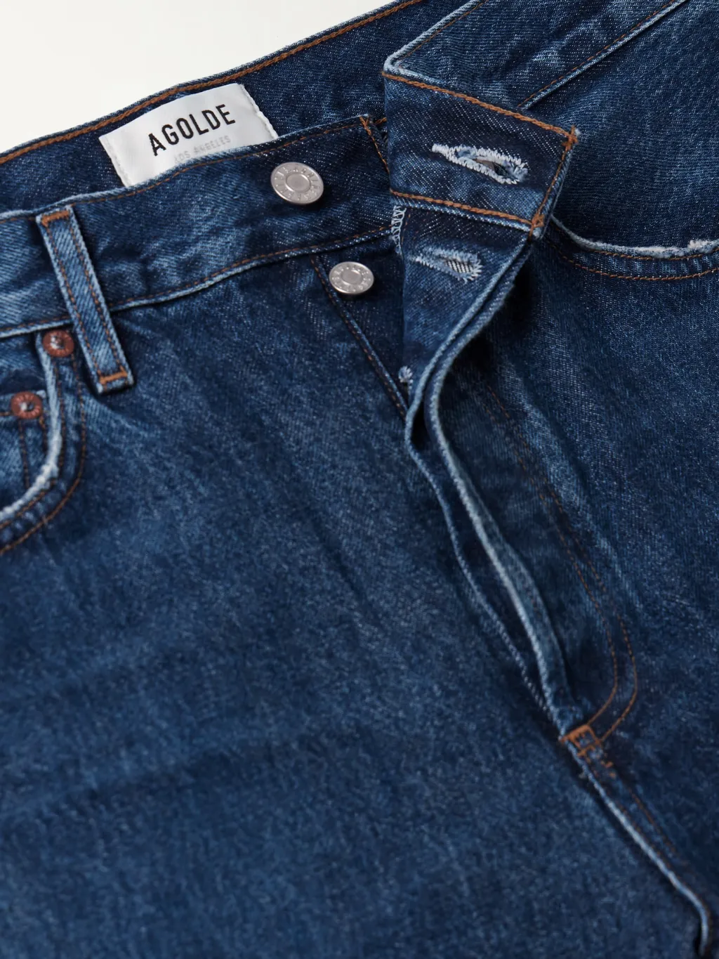 Low-Rise Straight-Leg Denim Trousers