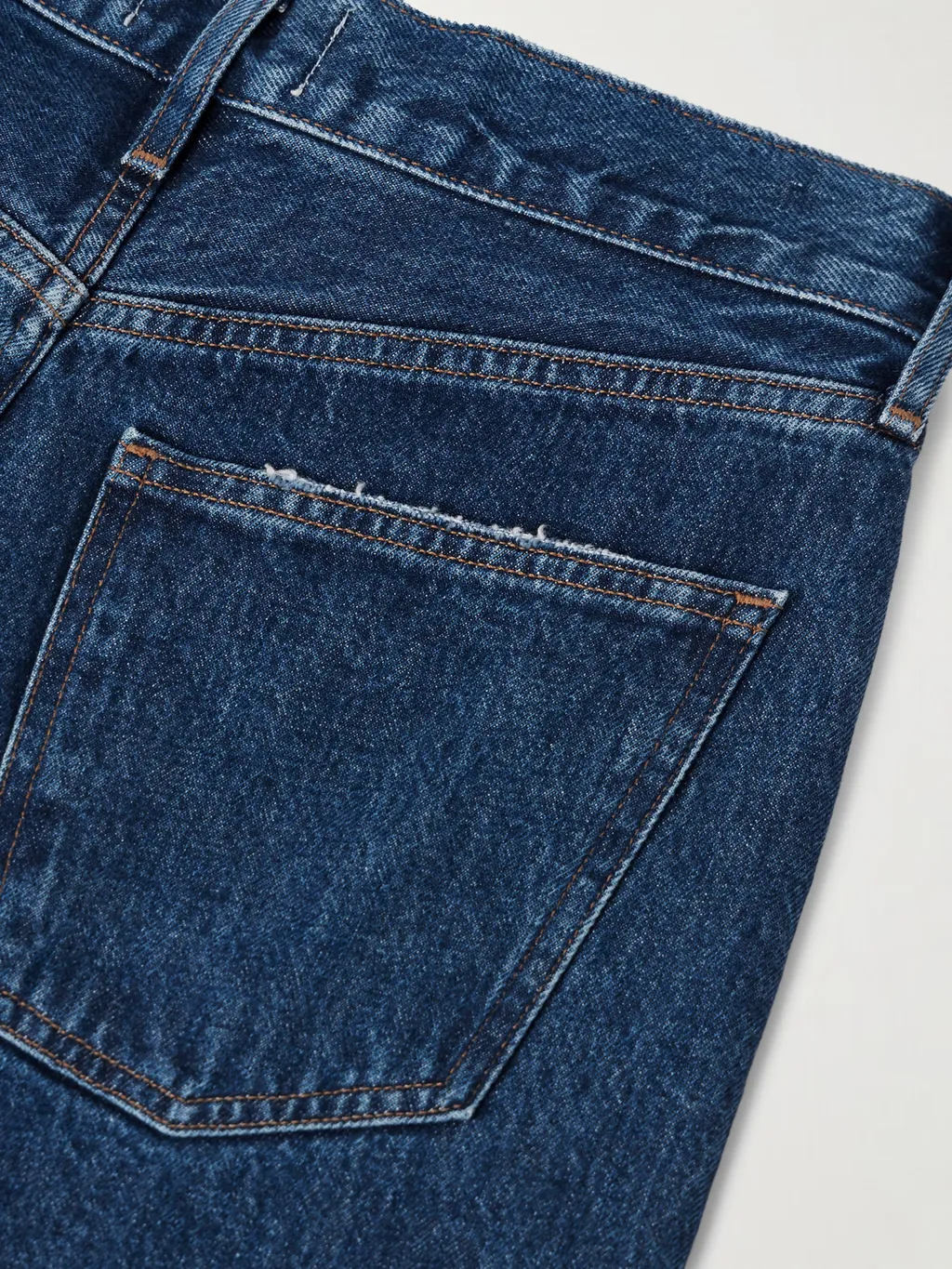 Low-Rise Straight-Leg Denim Trousers