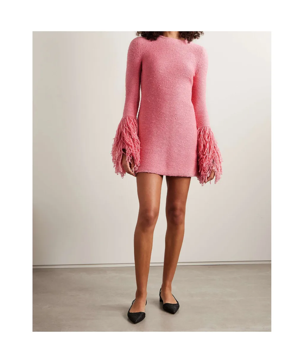 Long Sleeve Tassel Dress