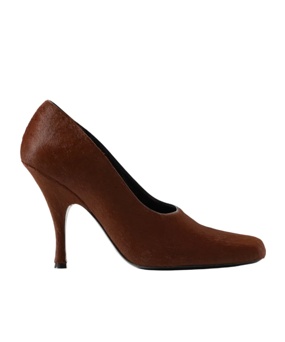 Square-Toe High Heels
