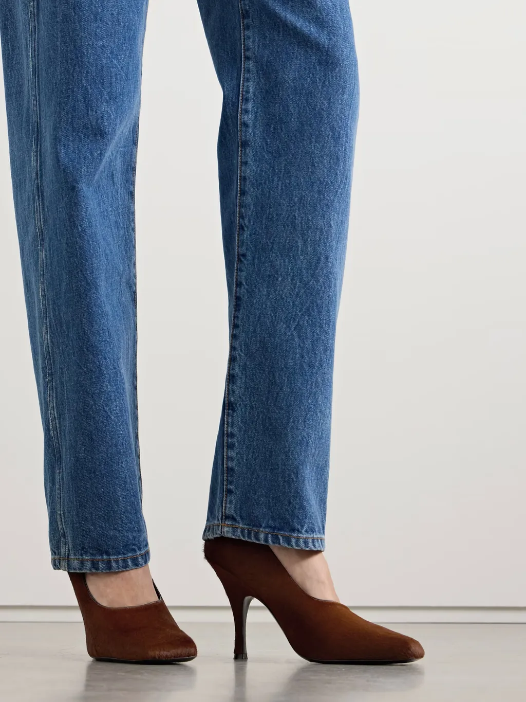 Square-Toe High Heels