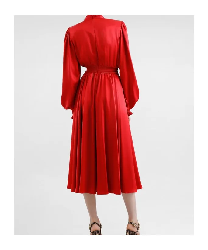 Silk Midi Dress