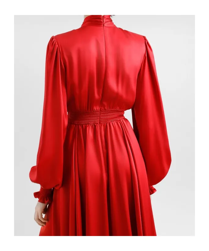 Silk Midi Dress
