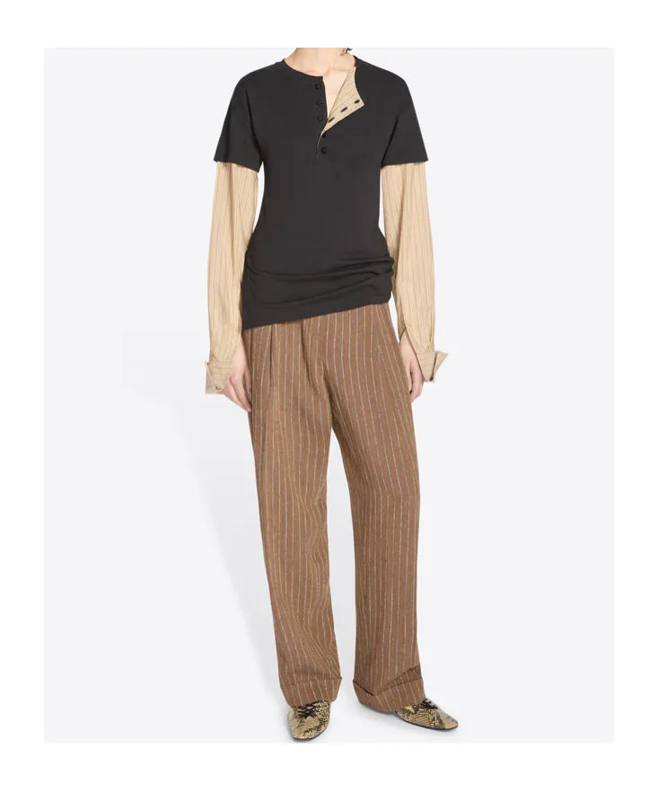 Contrast-Sleeves T-Shirt