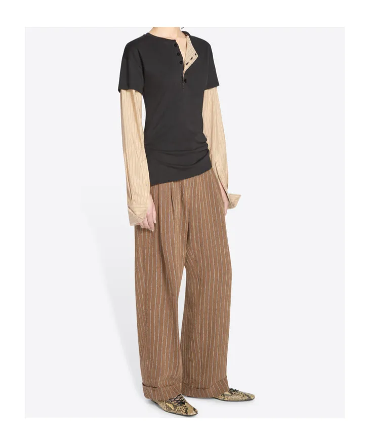 Contrast-Sleeves T-Shirt