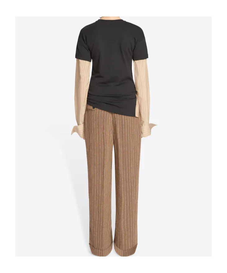 Contrast-Sleeves T-Shirt