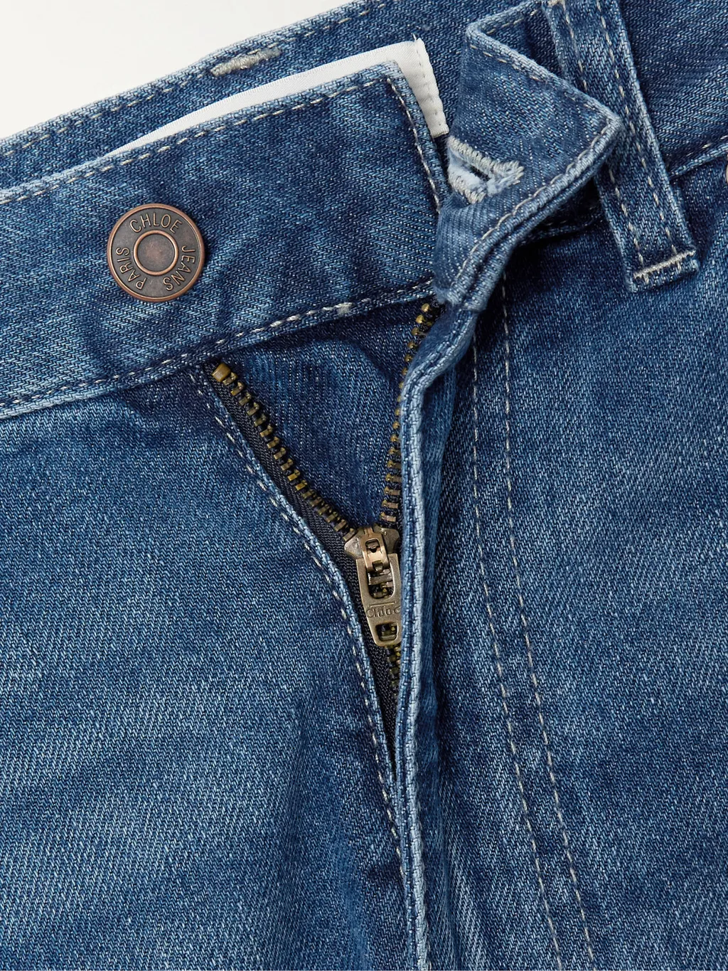 Chlo Logo Patch Slim Cut Jeans