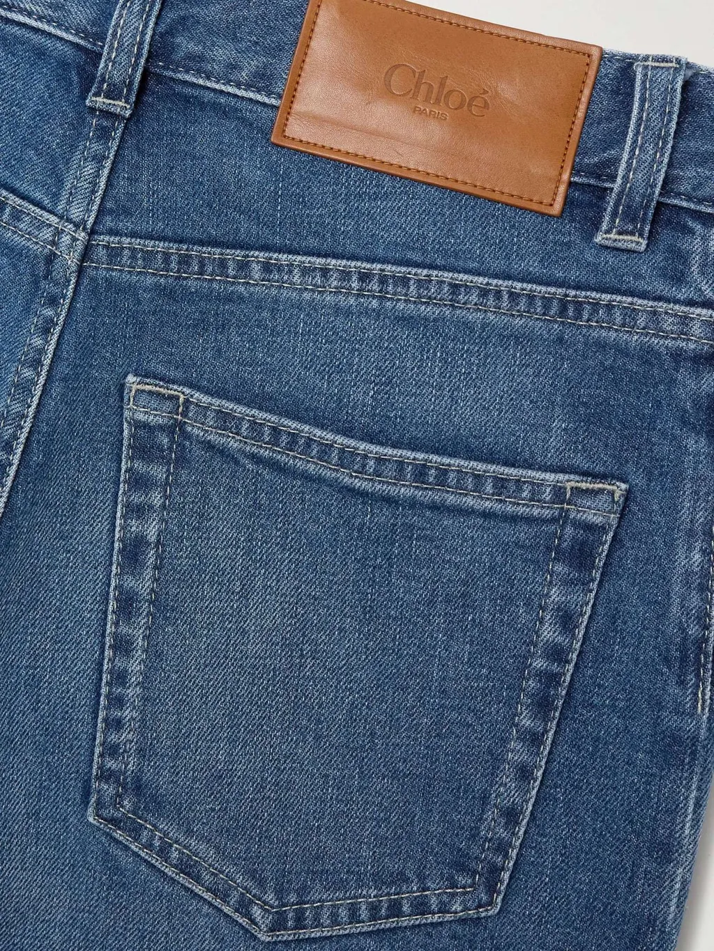 Chlo Logo Patch Slim Cut Jeans