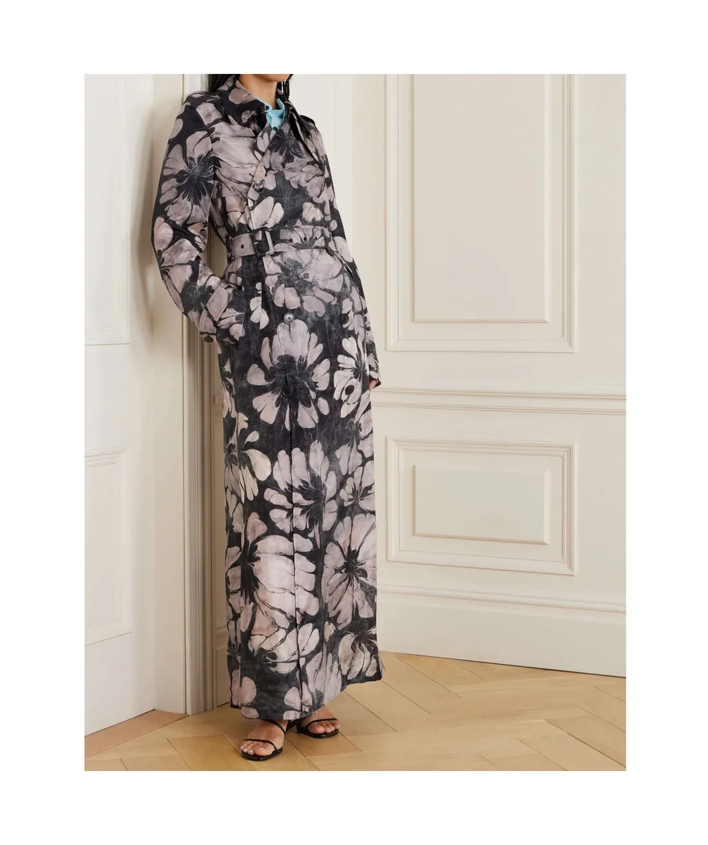 Floral Trench Coat