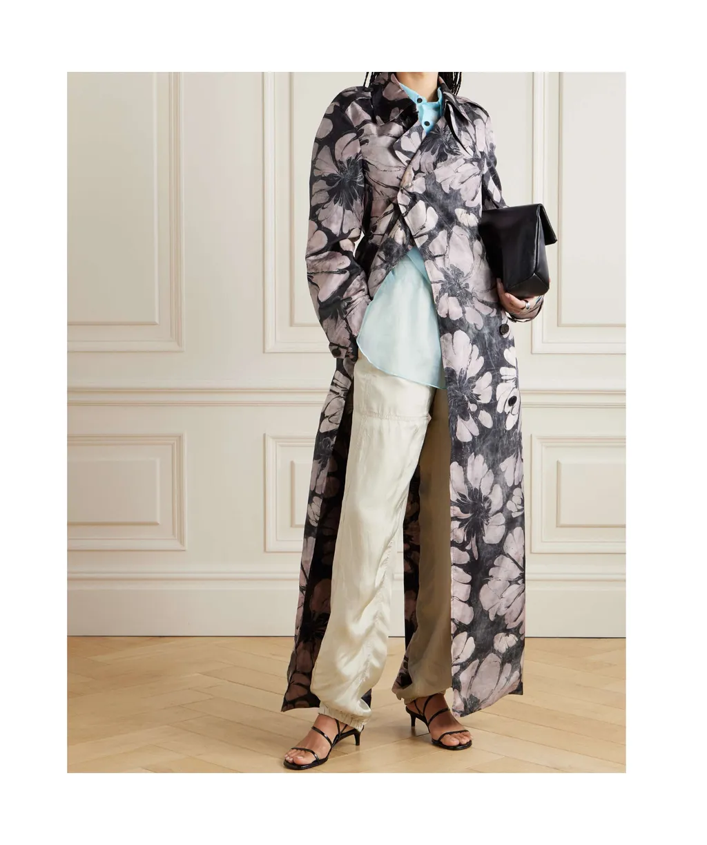 Floral Trench Coat