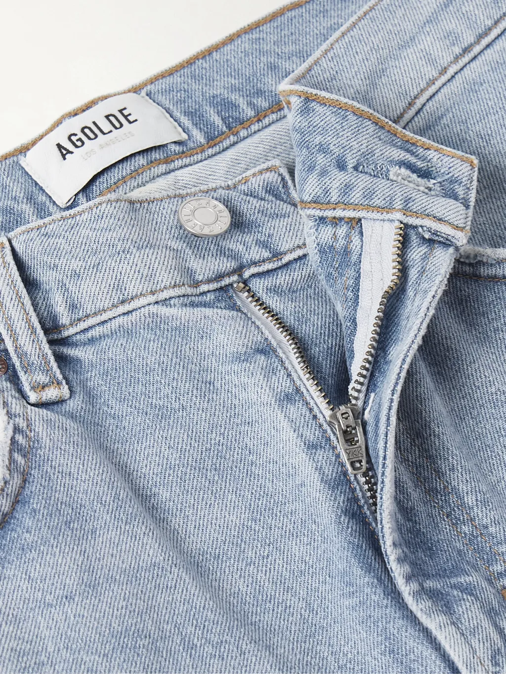 Mid-Rise Straight-Leg Denim Trousers