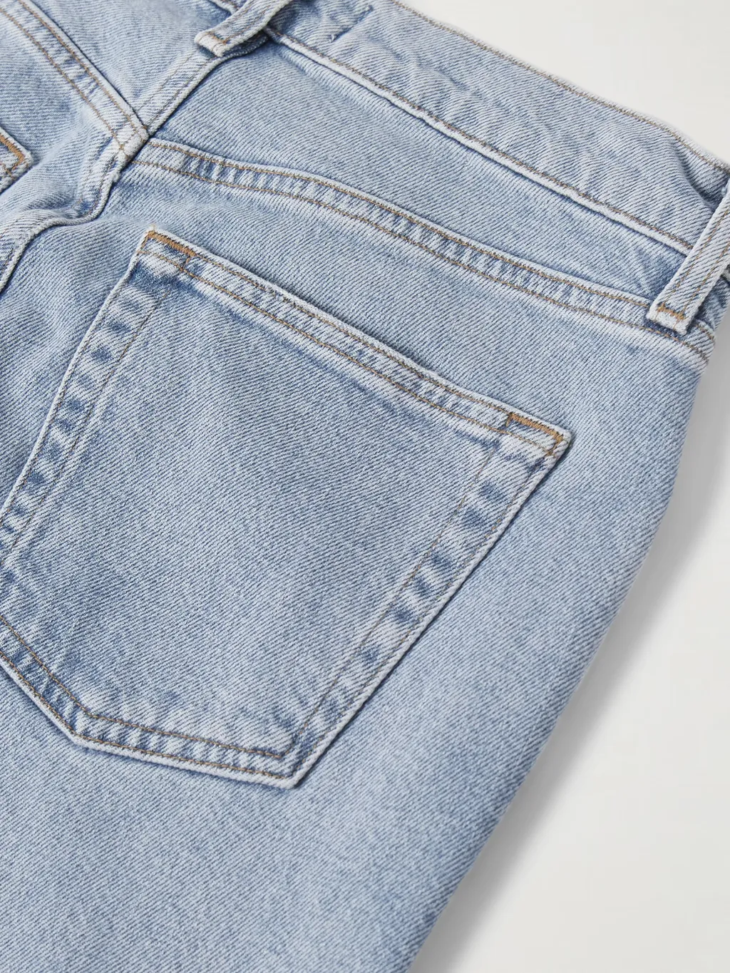 Mid-Rise Straight-Leg Denim Trousers