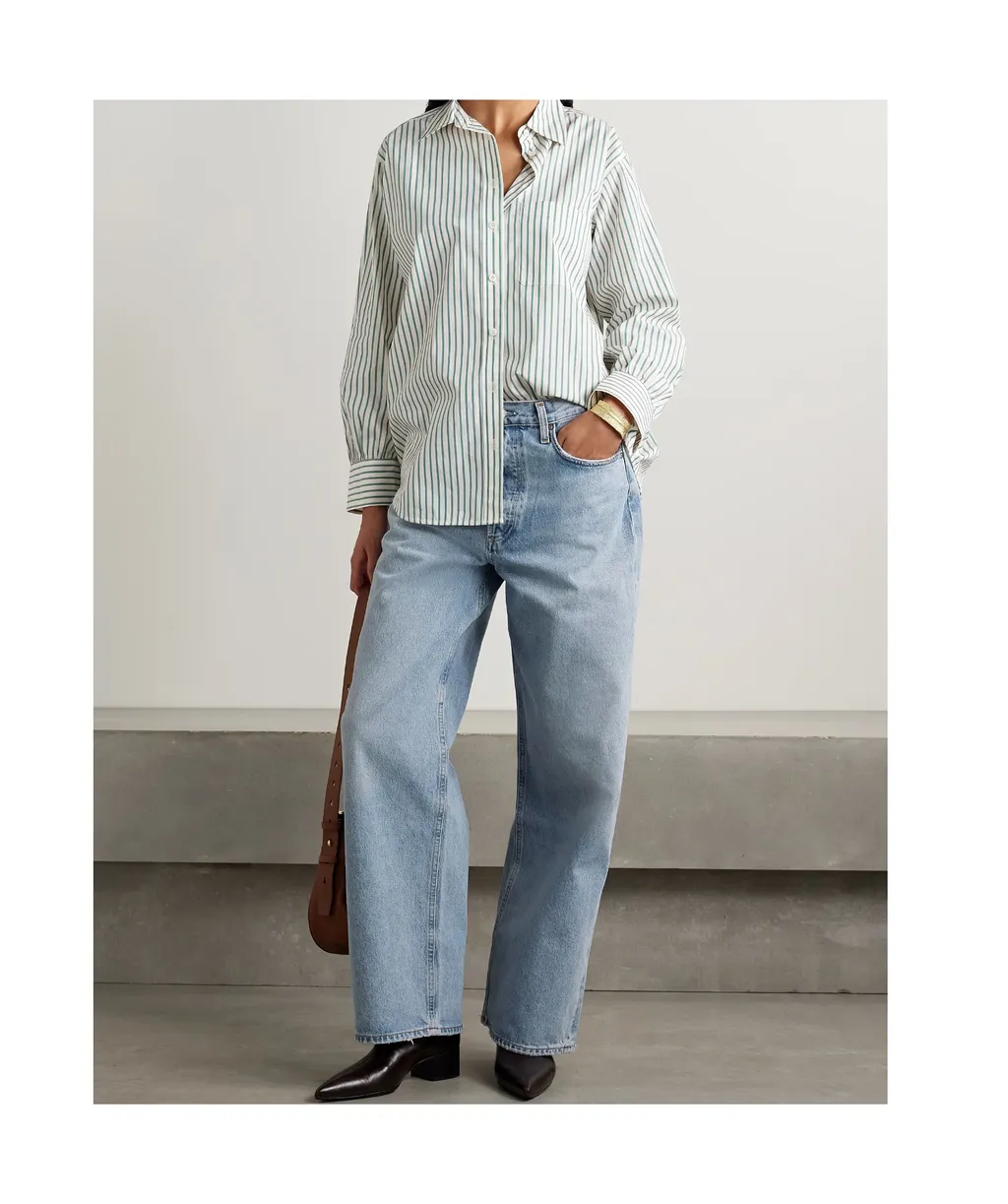 Denim Trousers With Belt Loops
