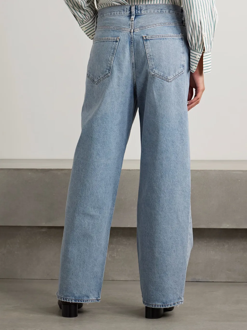 Denim Trousers With Belt Loops
