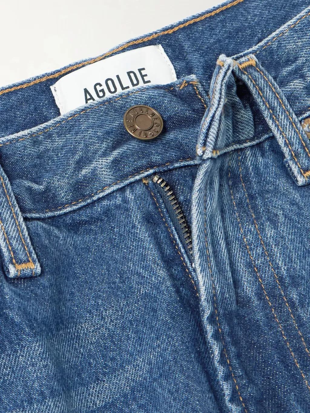 High-Waisted Bootcut Denim Trousers