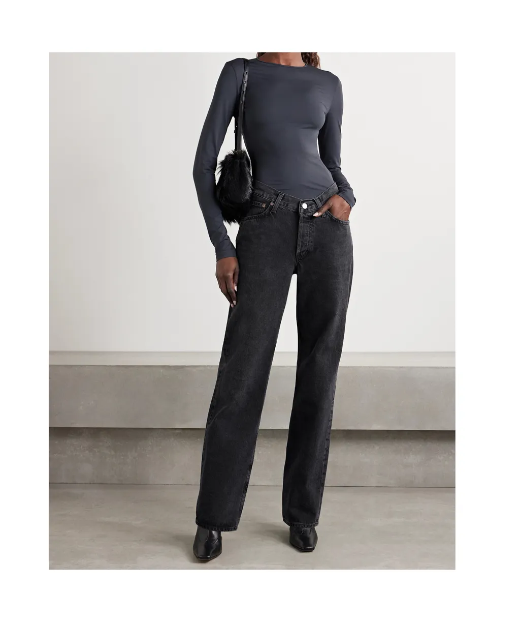 High Waist Straight Jeans