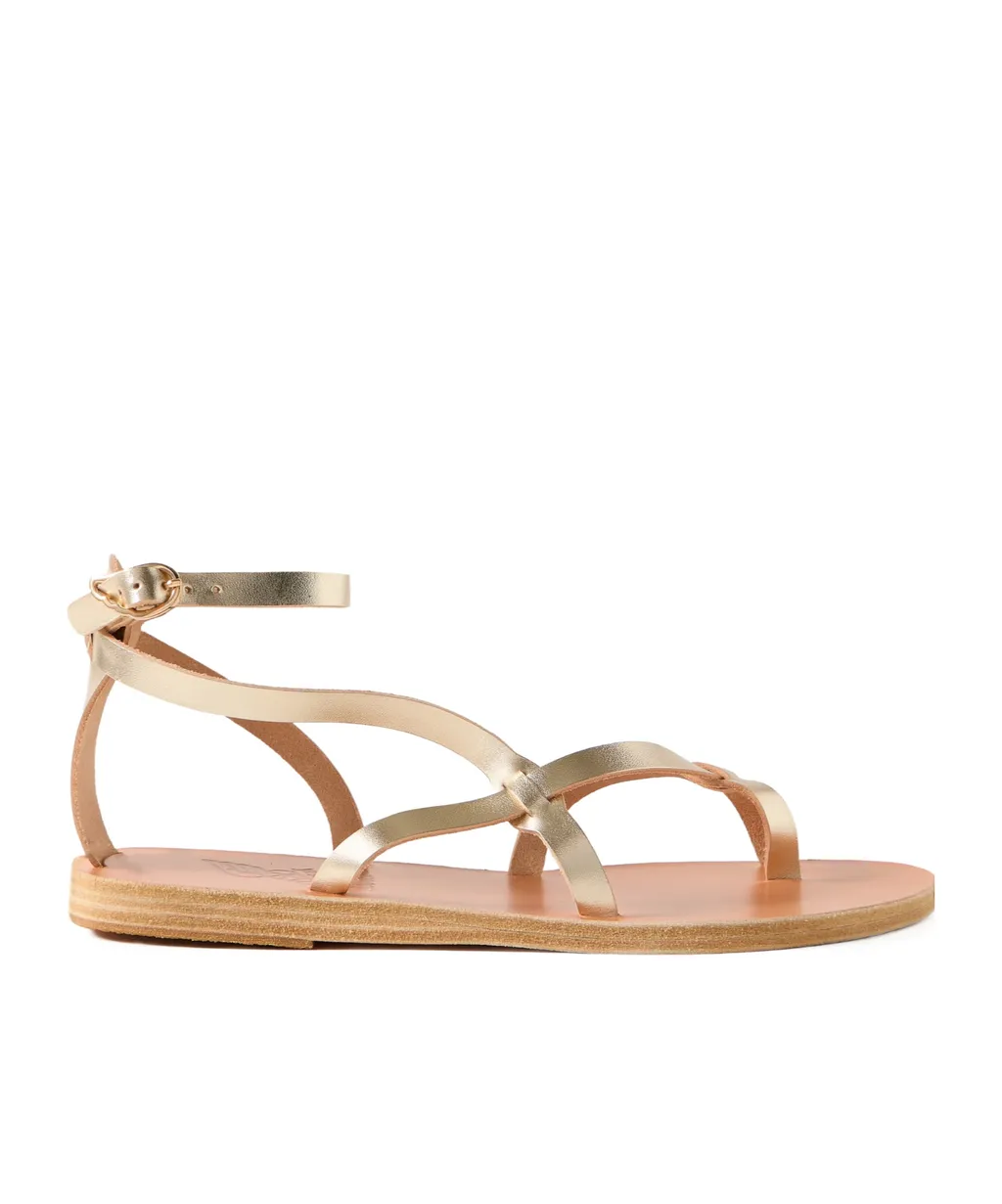 Round-Toe Flat Sandals