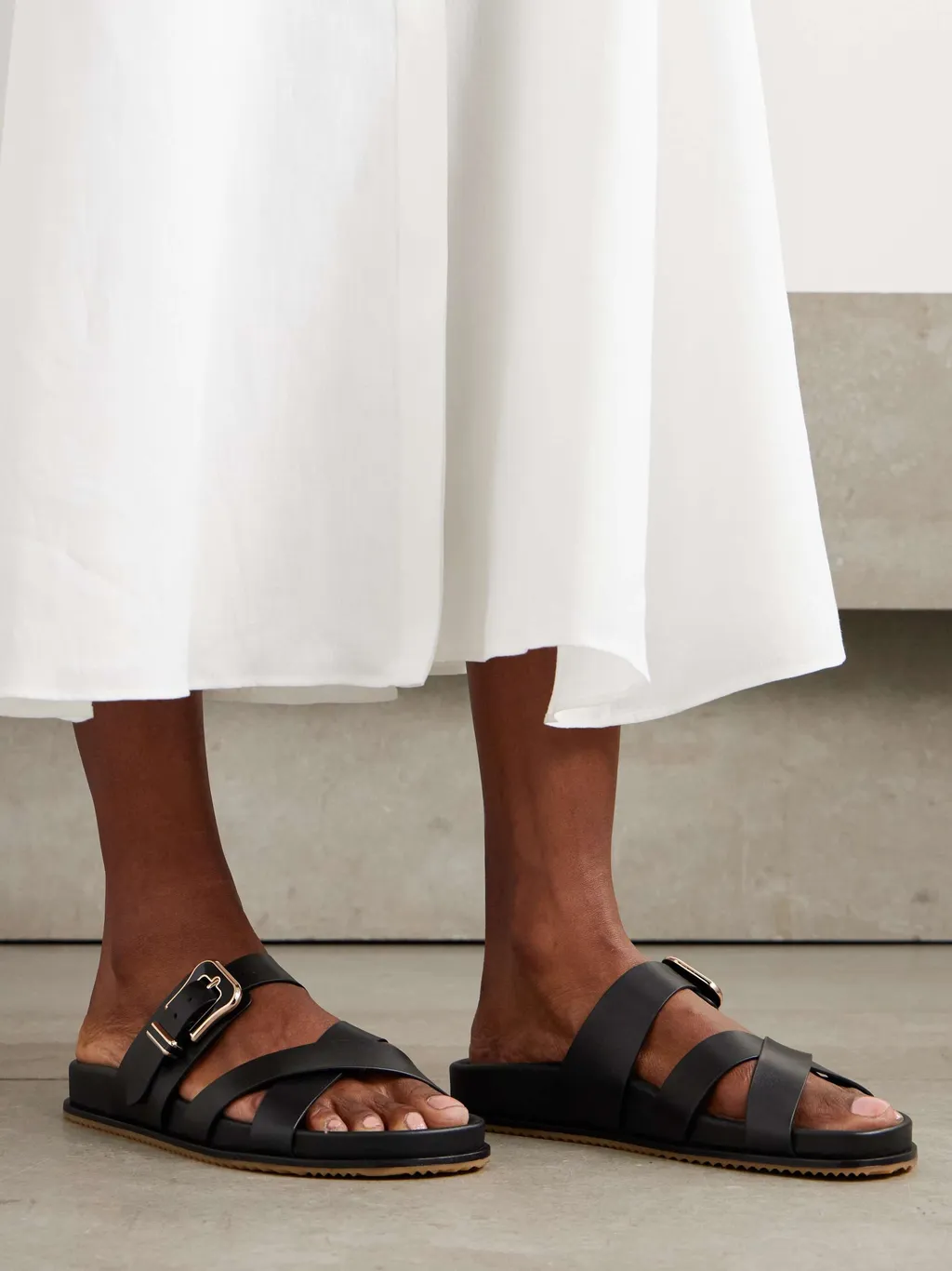 Circe Leather Slides