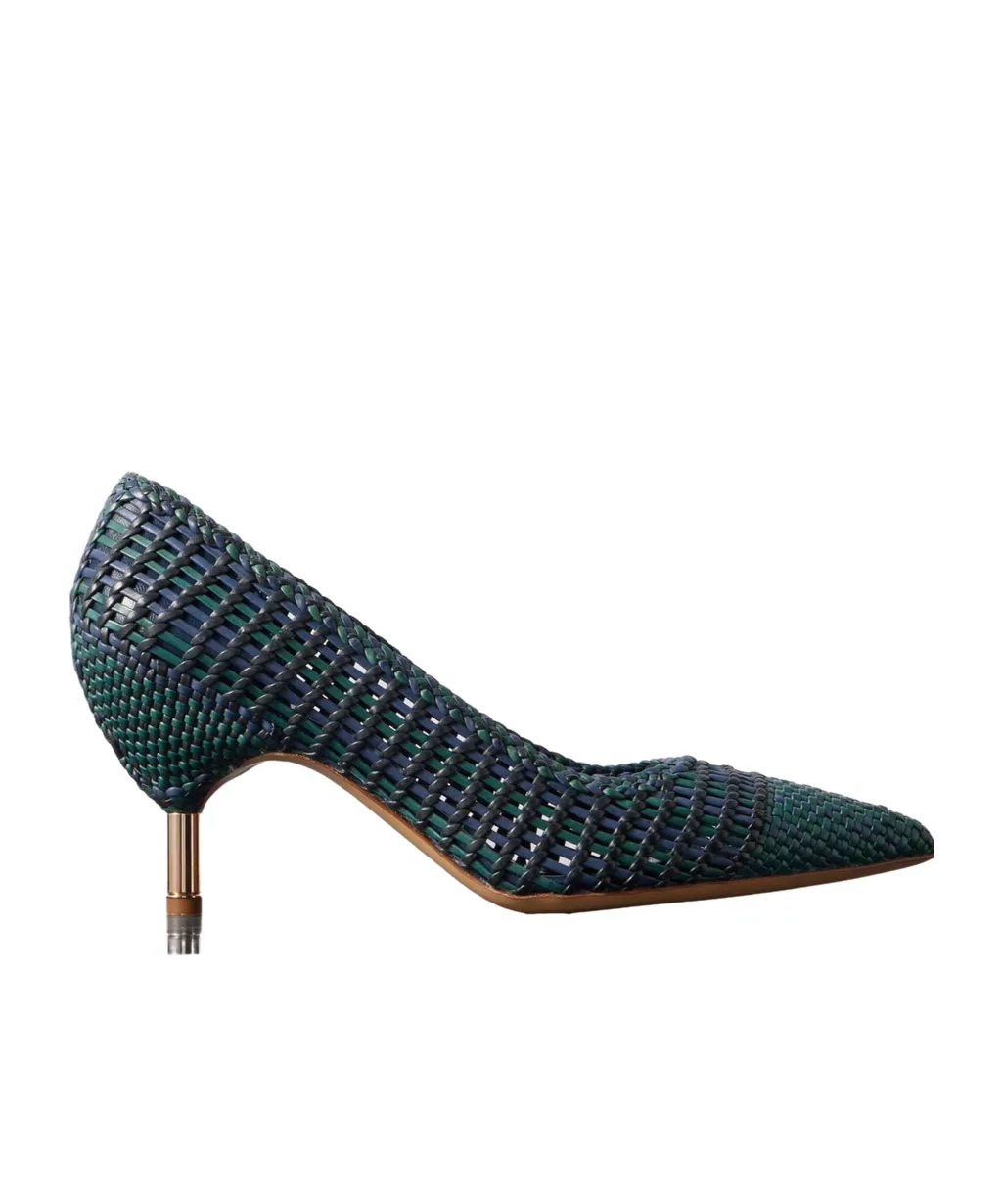 Andres Woven Leather Pumps