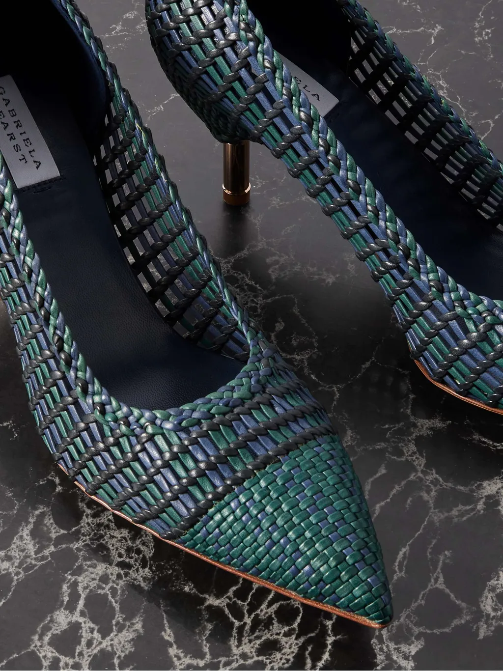 Andres Woven Leather Pumps