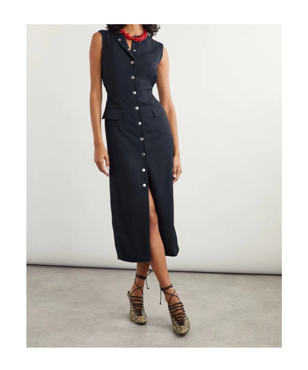 Twill Midi Dress