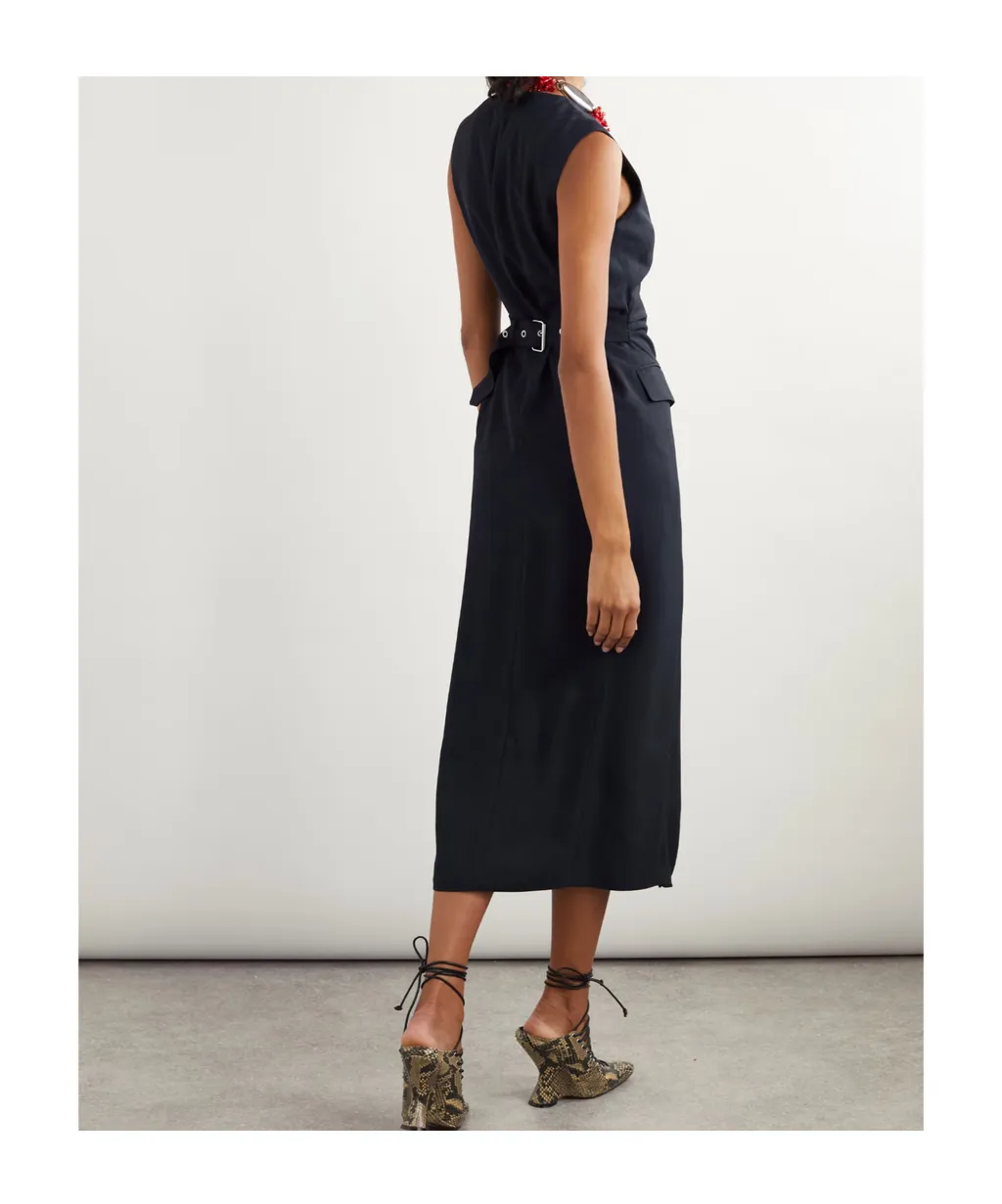 Twill Midi Dress