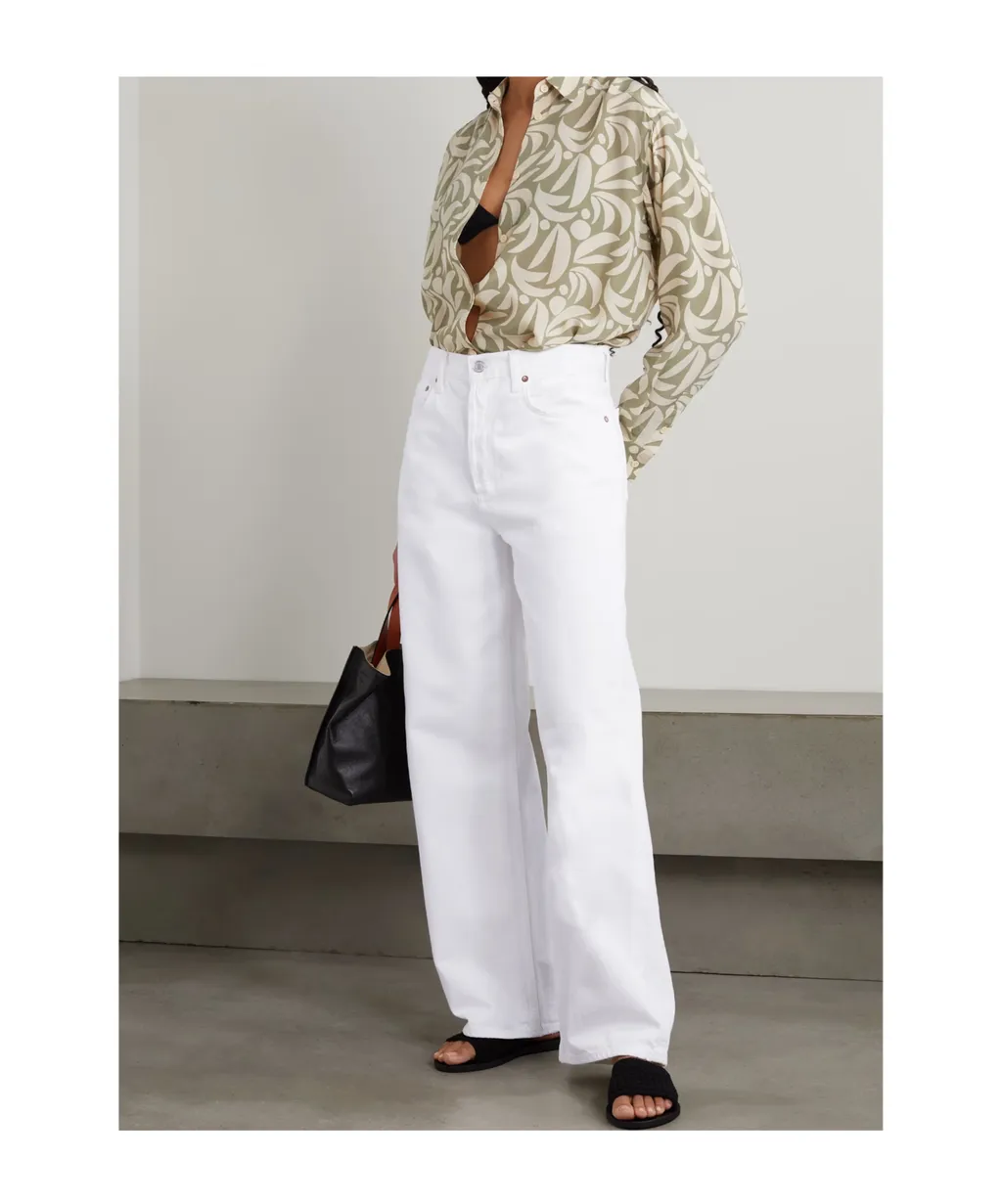 Denim Trousers With Belt Loops