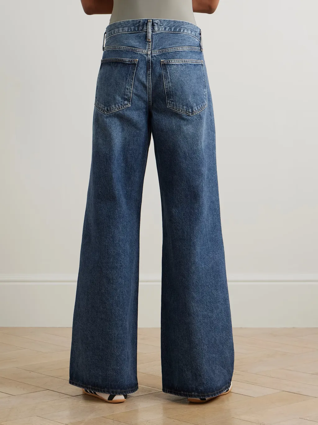 Wide-Leg Denim Trousers