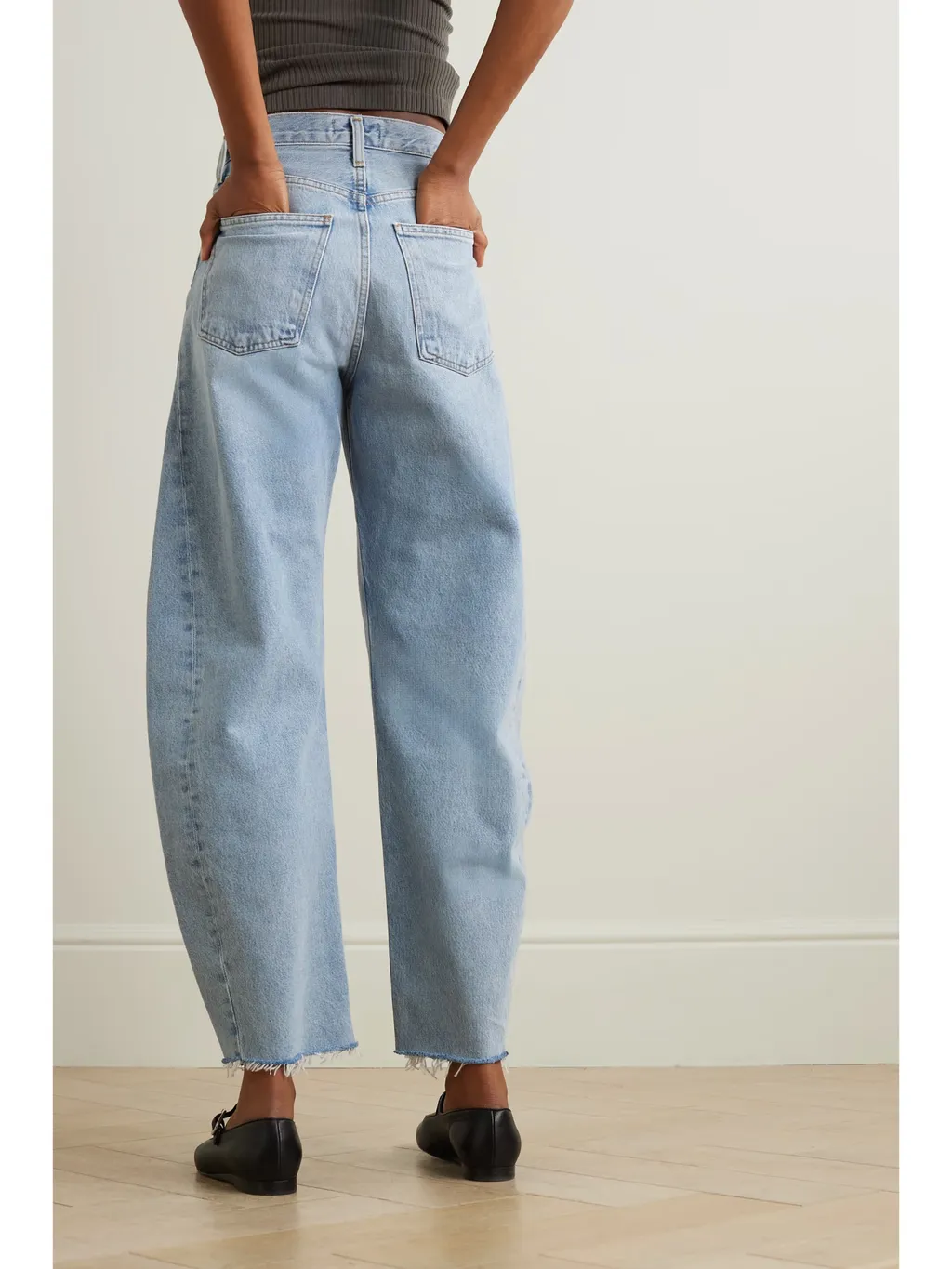 High Waist Denim Trousers