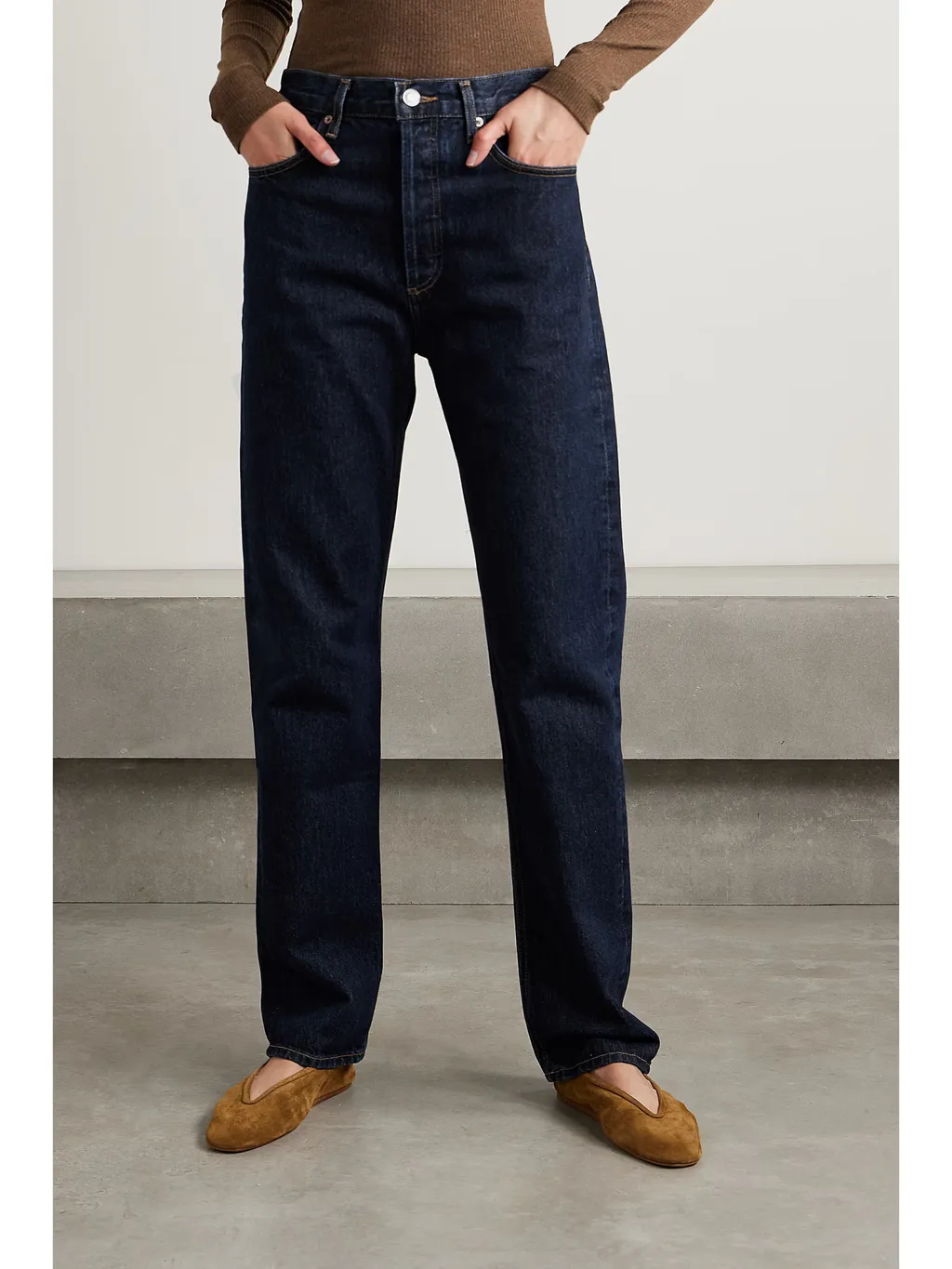 High Waist Straight Jeans
