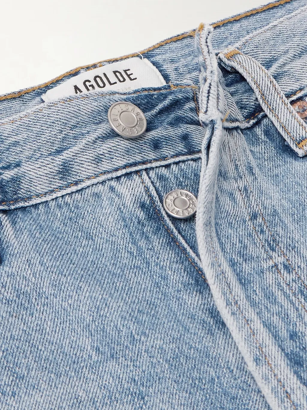 High-Waist Wide-Leg Denim Trousers