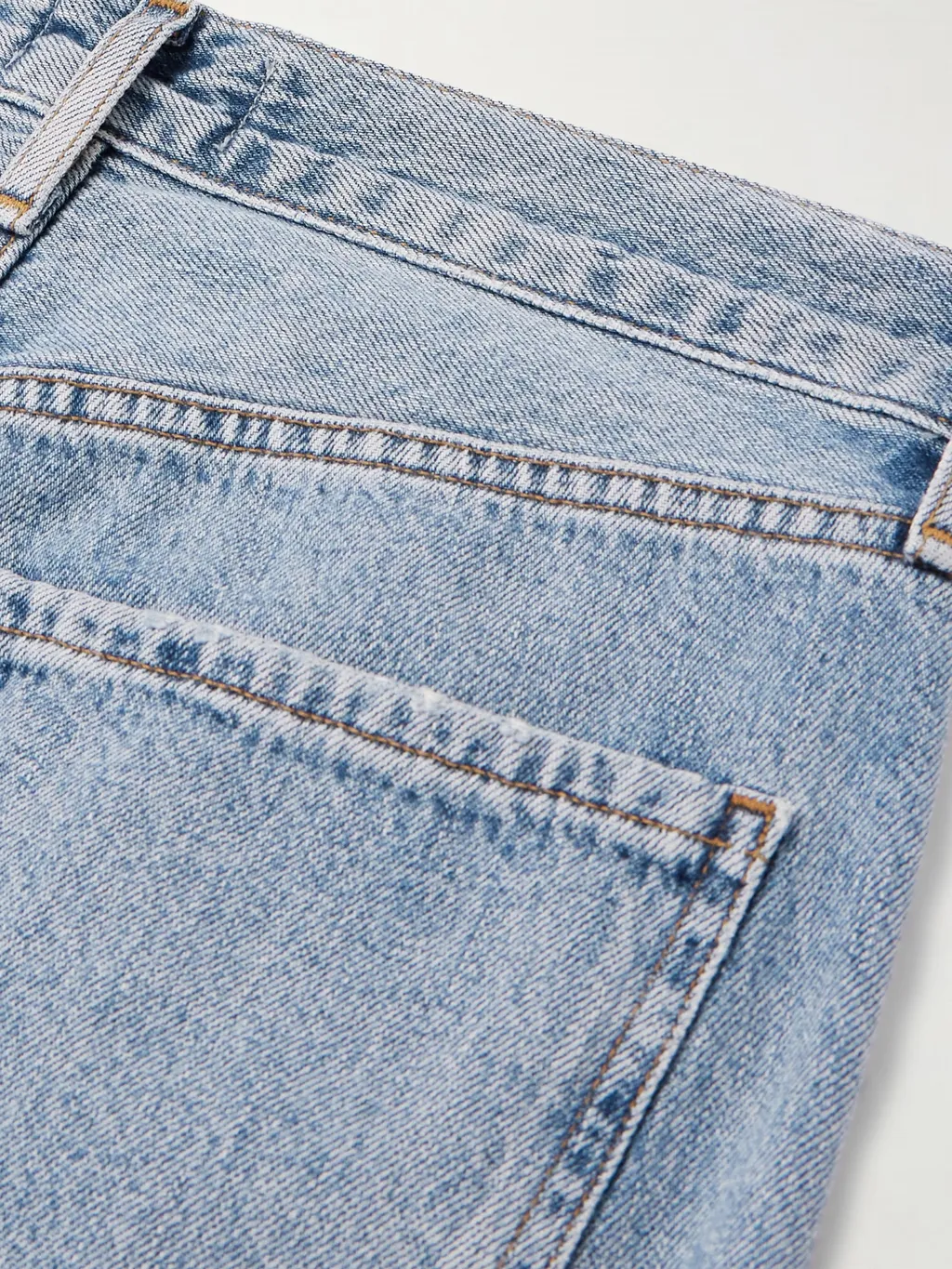 High-Waist Wide-Leg Denim Trousers
