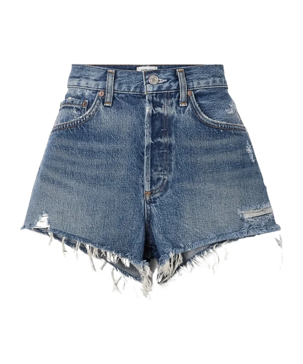 Raw Hem Denim Shorts