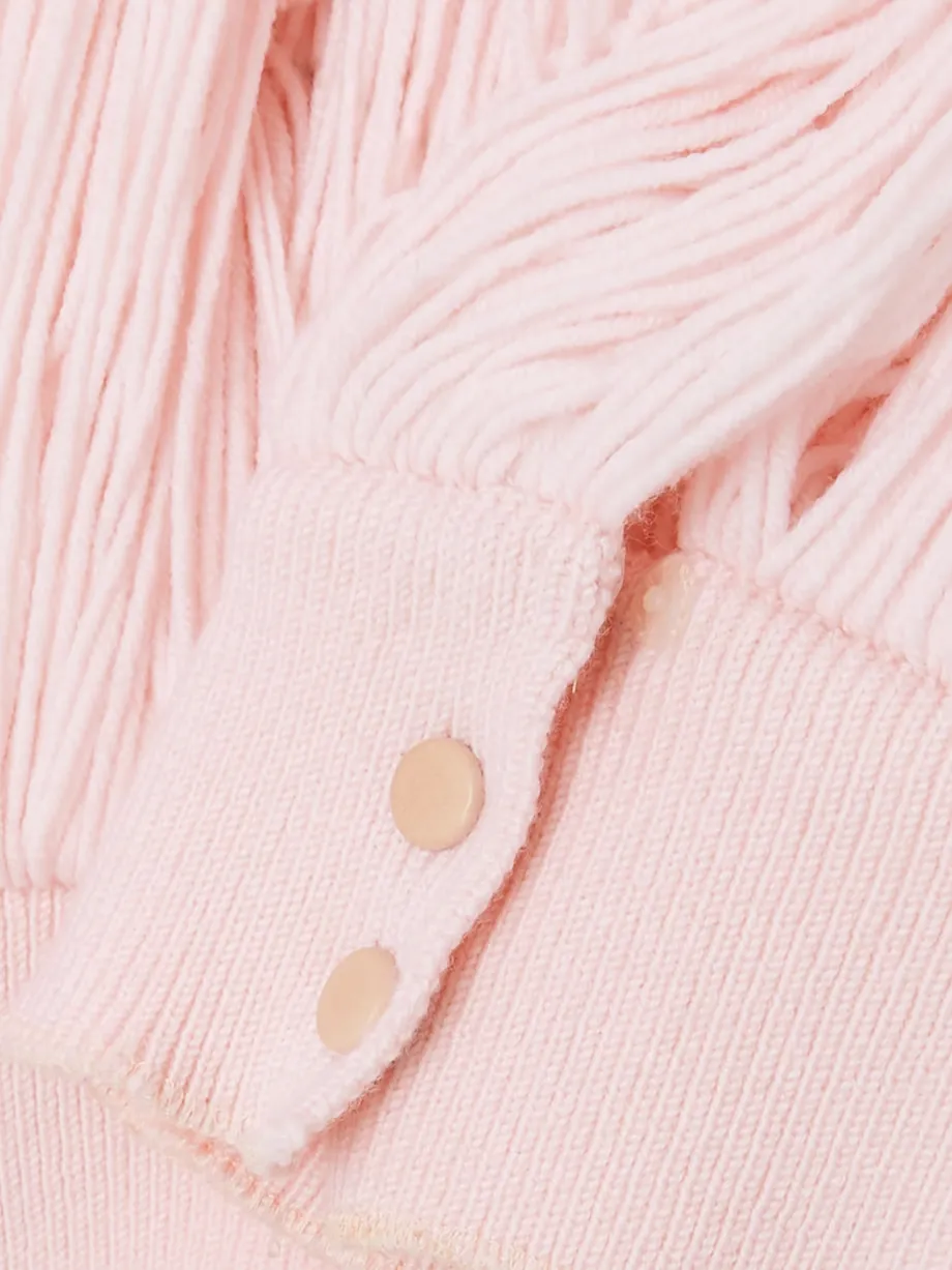 Fringed Turtleneck Sweater